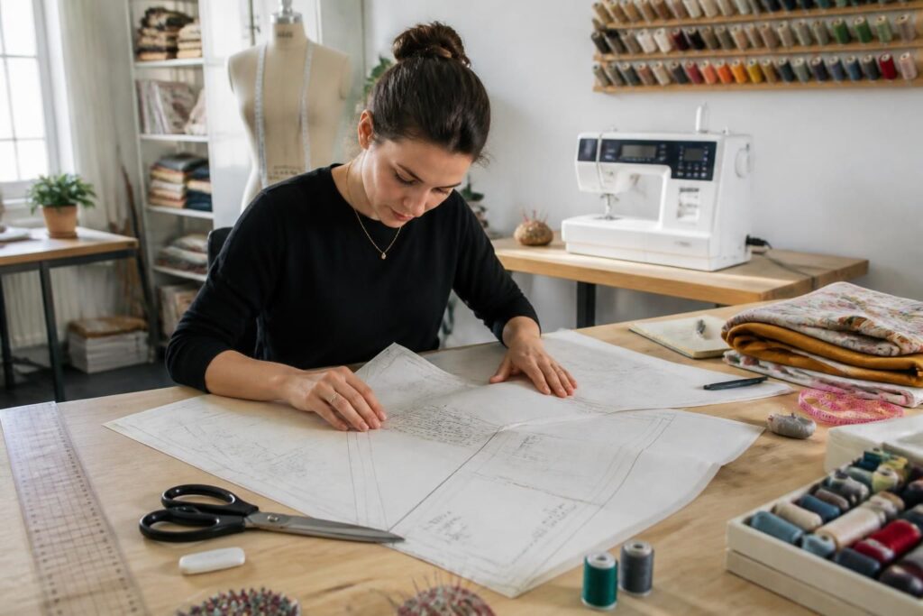 apprenez à coudre avec un patron : guide complet pour comprendre, lire et adapter facilement vos patrons de couture afin de réaliser des vêtements sur mesure.