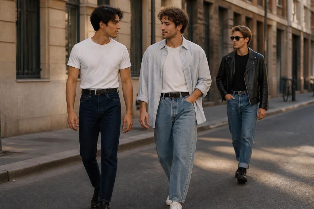 découvrez notre sélection de jeans taille haute pour homme, alliant styles slim et pantalons tendances pour un look moderne et élégant à adopter dès maintenant.