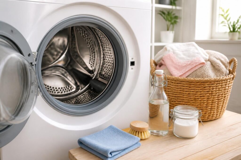 découvrez comment nettoyer efficacement votre machine à laver en profondeur sans risquer d'endommager votre linge, grâce à des astuces simples et naturelles.