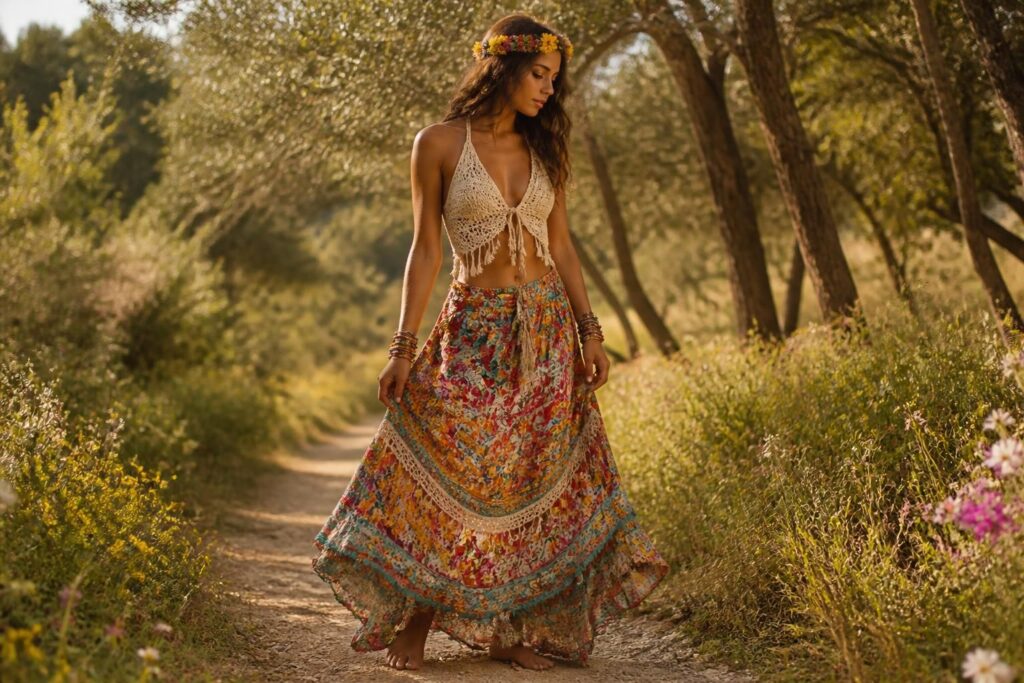 Jupe hippie femme : styles baba cool, bohème et longue à adopter