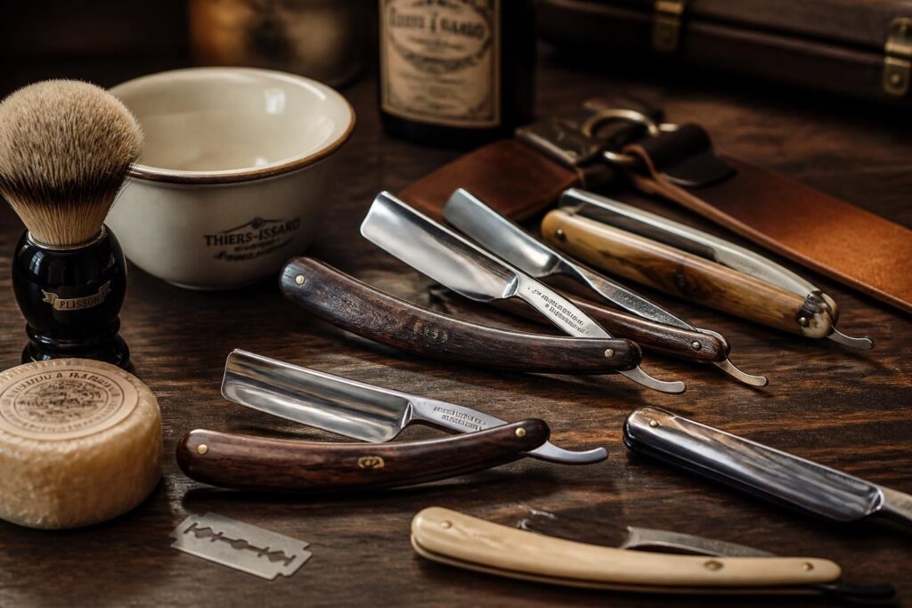 découvrez notre sélection de modèles et accessoires pour rasoirs droits, alliant tradition et modernité pour un rasage précis et élégant.