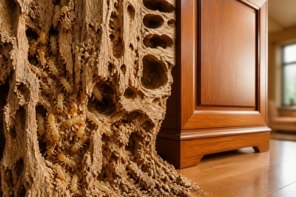 découvrez comment reconnaître les termites du bois, traiter les infestations efficacement et protéger votre maison ainsi que vos meubles contre ces insectes destructeurs.