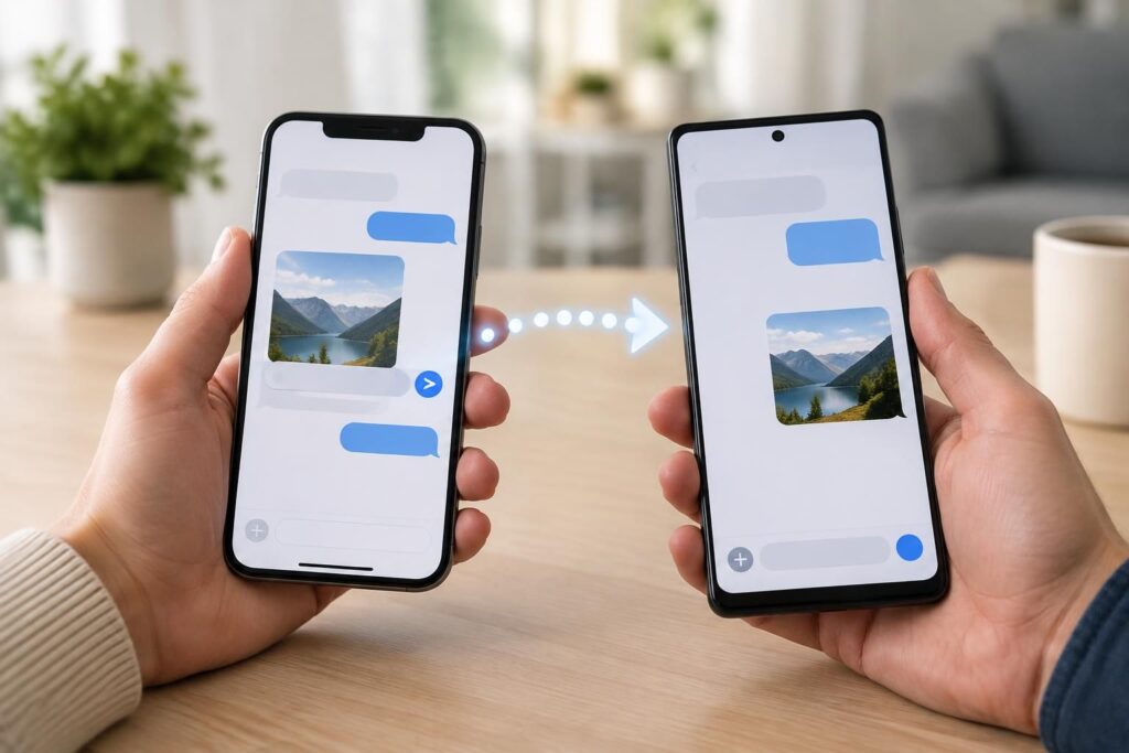 Comment envoyer photo par SMS sur iPhone et Samsung facilement