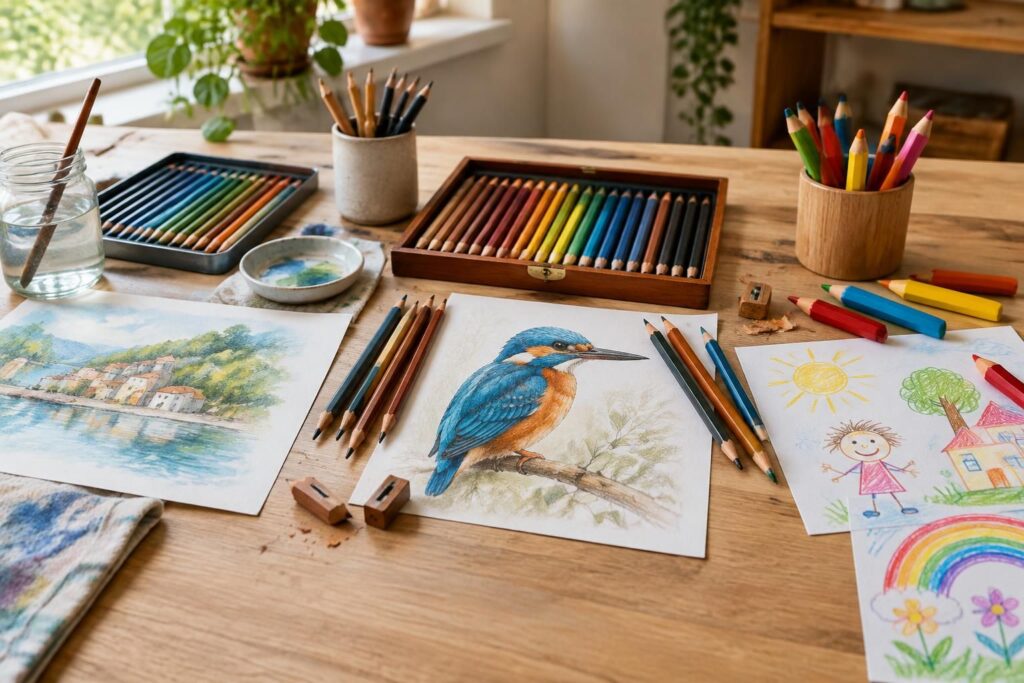 Crayon de couleur : choisir entre aquarellable, professionnel ou pour enfants