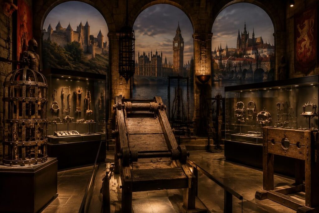 explorez les musées de la torture à carcassonne, londres et prague : découvrez leurs collections, leur histoire et les récits du passé.